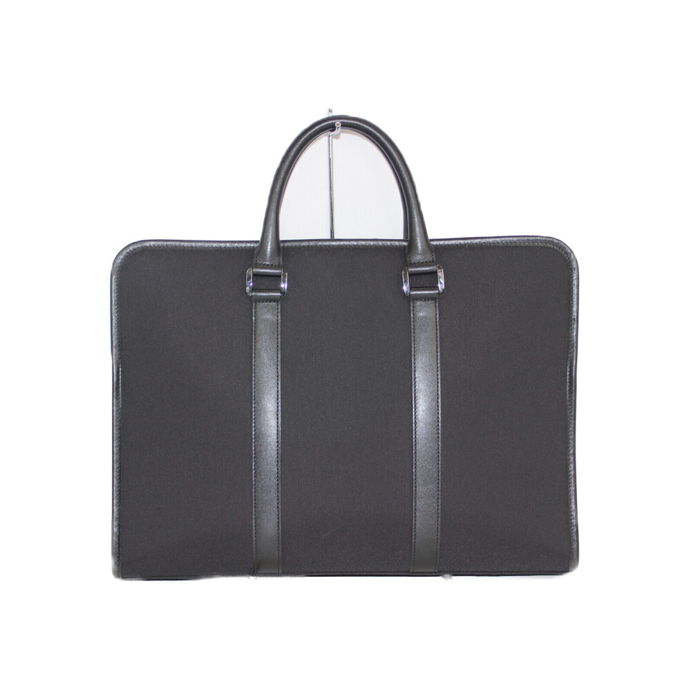 Burberry gray LABEL handbag pattern BLACK Check bag briefcase Business